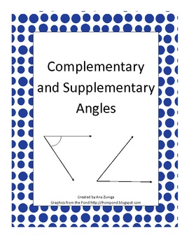 Preview of Complementary and Supplementary Angles Practice