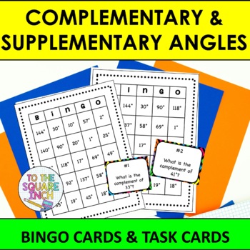 Preview of Complementary and Supplementary Bingo Game Task Card Activity