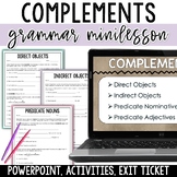 Complements Worksheets and Mini-Lesson - Direct Object, In