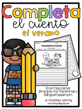 Preview of Summer Spanish Writing - Completa el cuento - Verano