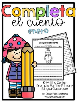 Preview of January Spanish Writing - Completa el cuento - enero