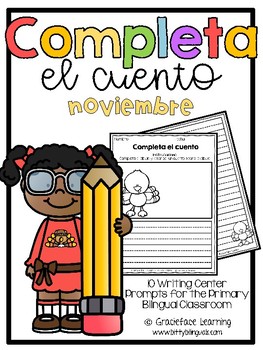 Preview of November Spanish Writing - Completa el cuento - noviembre