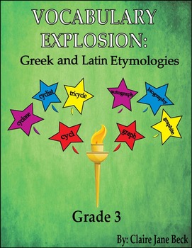 Preview of Greek and Latin 3rd Grade Vocabulary Program - Daily Root Word Lessons