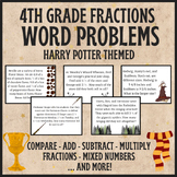 4th Grade Fraction Word Problem Review: Harry Potter Themed!