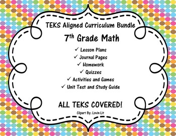 Preview of Complete 7th Grade Math Curriculum Bundle - 7th Grade