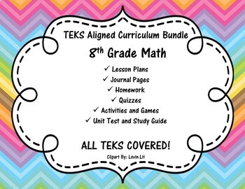 Preview of Complete 8th Grade Math Curriculum Bundle - 8th Grade