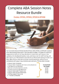 Preview of Complete ABA Session Notes Writing Resources (BUNDLE)