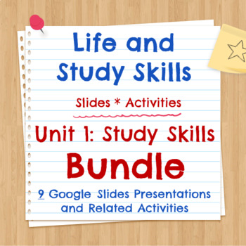 Preview of Complete Academic Study Skills Unit 1 (Bundle): Google Slides/Activities