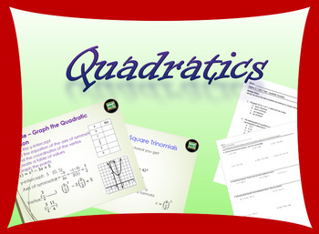 Preview of Complete Algebra 2 unit on quadratics with power point, assignments, and exam