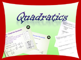 Complete Algebra 2 unit on quadratics with power point, as