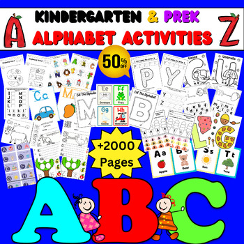 Preview of Complete Alphabet A-Z Tracing, Writing & Recognition, Flashcards, Posters BUNDLE