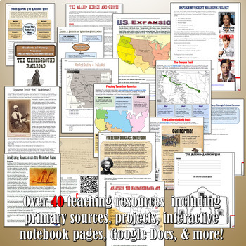 Manifest Destiny and Sectionalism Complete Unit Set by Students of History