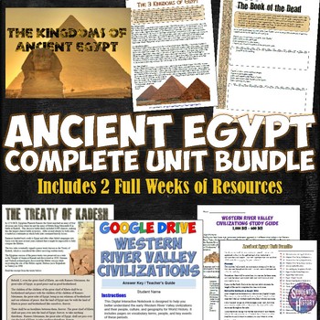 Preview of Ancient Egypt Unit Plan Bundle: Map, Projects, Activities, Worksheets & Lessons