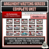 Complete Argument Writing Unit - 15 Lessons plus Graphic O