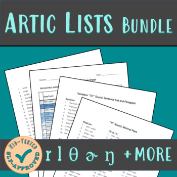 Preview of Complete Articulation Lists for Older Students BUNDLE