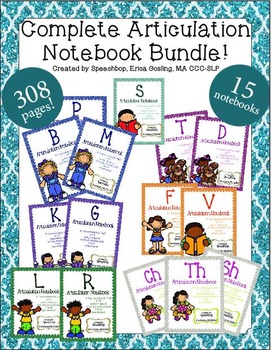Preview of Complete Articulation Notebook Bundle! {15 notebooks, 308 pages}