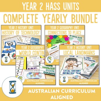 Preview of Complete Australian Curriculum 8.4 Year 2 HASS Units Bundle