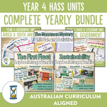 Preview of Complete Australian Curriculum 8.4 Year 4 HASS Units Bundle