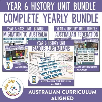 Preview of Complete Australian Curriculum 8.4 Year 6 History Units Bundle