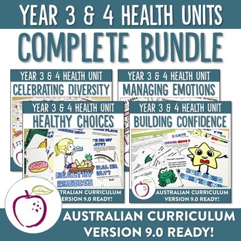 Preview of Complete Australian Curriculum 8.4 and 9.0 Year 3&4 Health Units Bundle