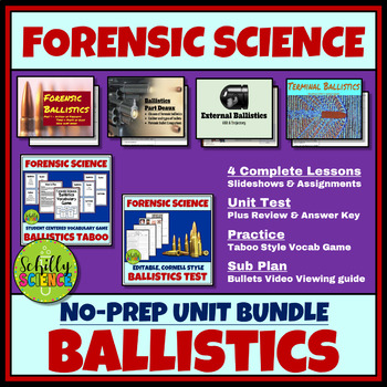 Preview of Forensic Science Ballistics Complete Unit - No Prep w/ Google Links