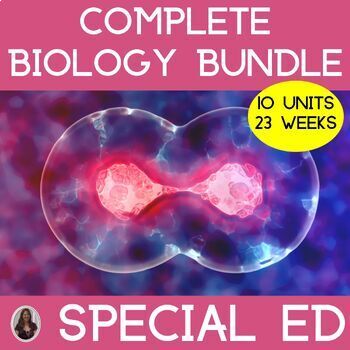 Preview of Biology Curriculum for Special Education Cells, Mitosis, Genetics, Organelles