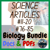 Complete Biology Set of 20 Science Articles | Life Science