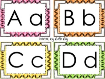 Complete Bright Kindergarten Word Wall by Second Grade Discoveries
