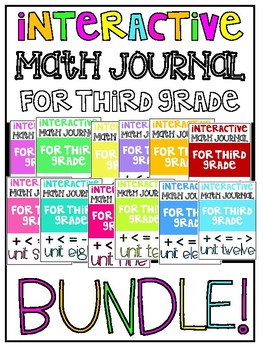 Preview of Complete Bundle 3rd Grade Interactive Math Journal