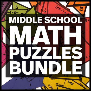Preview of Complete Bundle of Middle School Math Puzzles