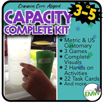 Preview of Capacity Activity Kit US Customary/Metrics - Common Core Aligned