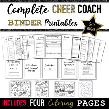 Preview of Complete Cheer Coach Binder Printables