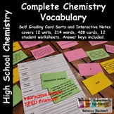 Complete Chemistry Curriculum Self-Grading Vocabulary Card Sorts