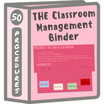 Preview of Complete Classroom Management Binder (50 Procedures For First Year Teachers)