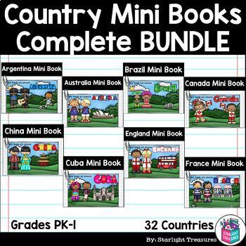 Preview of Complete Country Mini Book Bundle for Early Readers