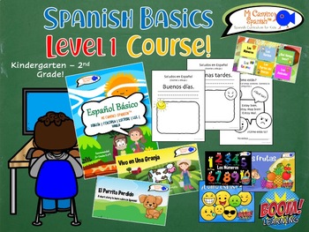Preview of Complete Course, Spanish Basics, Level 1 (Grades K-3)