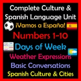 Beginner Spanish Digital Unit - Travel in Spain - Numbers,