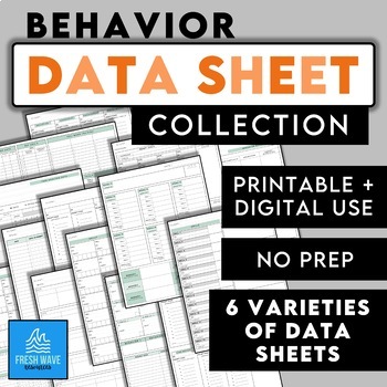 Preview of Complete Data Sheet Collection | ABA, Behavioral, Skills | Digital + Printable