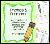 Phonics and Grammar Curriculum- First, Second, Third Grade
