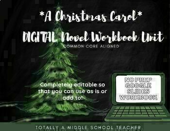 Preview of Complete Digital Novel Unit- "A Christmas Carol" by Charles Dickens