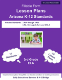 Complete Arizona ELA Lesson Plan Bundle - 3rd Grade (53 le