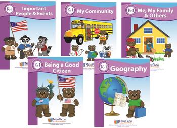 Preview of Complete Early Childhood SOCIAL STUDIES Curriculum 5 Guides-50 lessons/325 pages