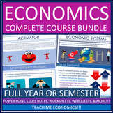 Complete Economics Course Powerpoints Notes Tests Webquest