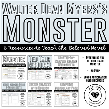 Preview of Complete & Engaging Unit Plan/Novel Study for Monster by Walter Dean Myers