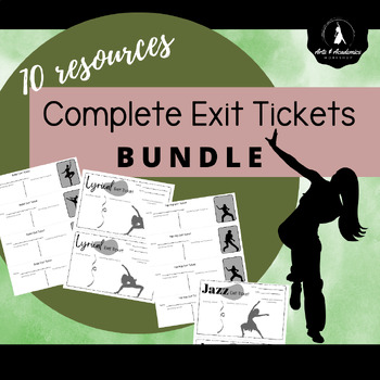 Preview of Complete Exit Ticket BUNDLE for Junior High and High School Dance Printable PDF