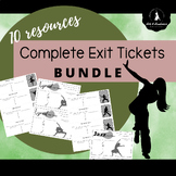 Complete Exit Ticket BUNDLE for Junior High and High Schoo