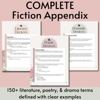 Preview of Complete Fiction Appendix: Literature, Poetry & Drama Reference Dictionary