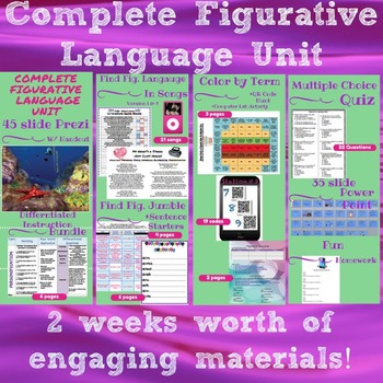 Preview of Complete Figurative Language Unit