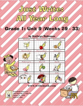 Preview of Daily First Grade Writing Lessons, Activities, Grammar - Unit 9 - {CCSS Aligned}