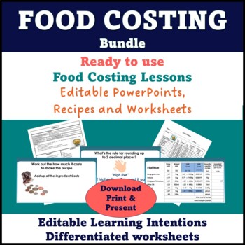 Preview of formula of food costing - Complete Food Costing Learning and Practice Bundle